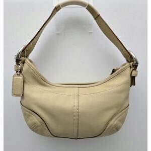 Vintage Coach Y2K Beige Leather Soho Hobo Shoulder Bag 9541